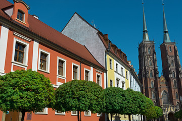 Obraz premium Dominsel mit Breslauer Dom