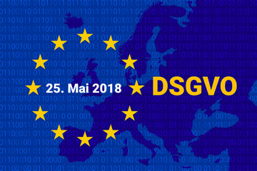 dsgvo - german Datenschutz-Grundverordnung. gdpr - General Data Protection Regulation. vector illustration