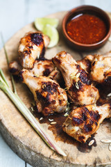 Chicken Wings au Barbecue ou Aile de Poulet à la Citronnelle. 