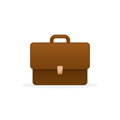 Briefcase Flat Icon. Vector isolated color illustration