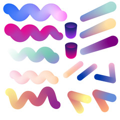 Modern gradient shapes. Vector collection for trendy design