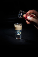 bartender prepares a cocktail