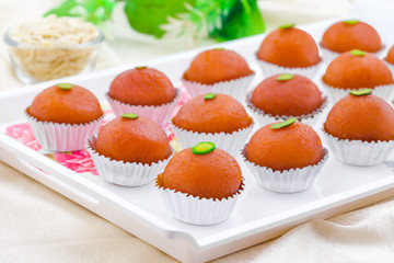 Indian Traditional Special Sweet Food Gulab Jamun