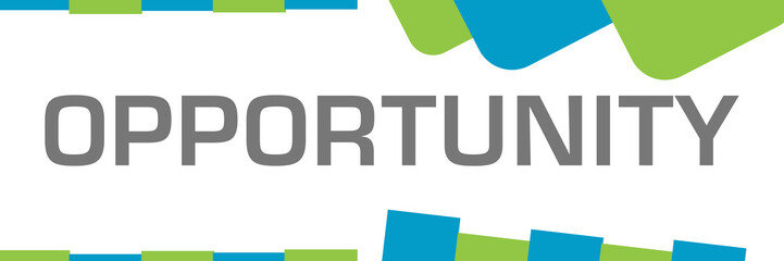 Opportunity Green Blue Shapes Horizontal 
