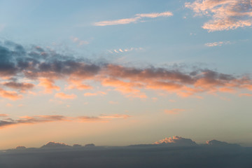Colorful cloud at sunrise time.