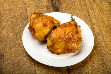 Roasted chicken thighs