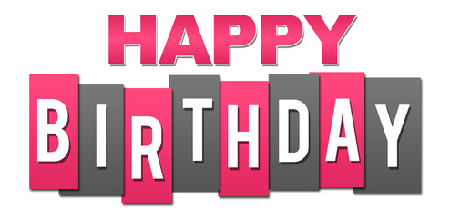 Happy Birthday Professional Pink Grey 