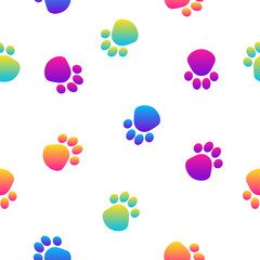 Abstract rainbow seamless pattern background. Modern swatch for birthday card, kids party invitation, shop sale wallpaper, holiday wrapping paper, fabric, bag print, t shirt,  workshop advertising