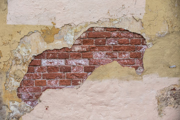 Destroyed Concrete and Brick wall