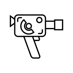 Retro 8mm film camera. Vector illustration © Sergey Lavrentev