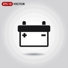 accumulator single vector icon on light background