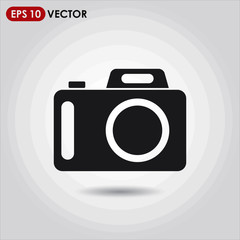 camera single vector icon on light background