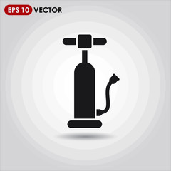 air pump single vector icon on light background