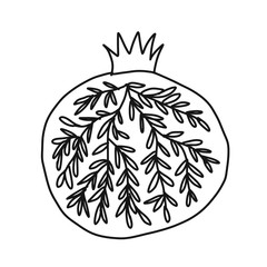 Pomegranate ornate, sketch for your design