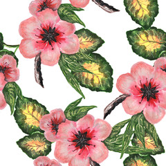 Multicolored wildflowers in the style of watercolors. You can use it for greeting cards, congratulations, for fabric, wrappers.