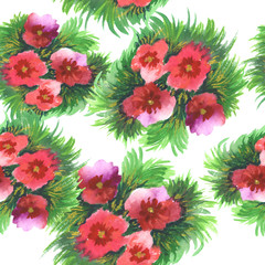 Multicolored wildflowers in the style of watercolors. You can use it for greeting cards, congratulations, for fabric, wrappers.