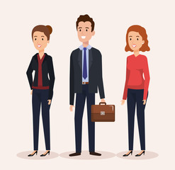 business people group avatars characters vector illustration design