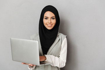 Portrait of a smiling young arabian woman