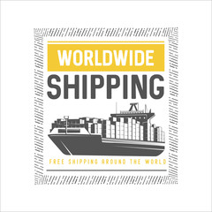 Worldwide shipping design template