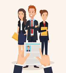 group of people human resources vector illustration design