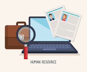 human resources set icons vector illustration design