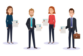 group of people human resources vector illustration design