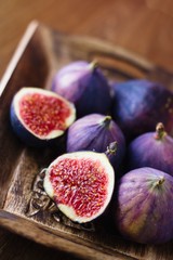 Ripe sweet purple figs
