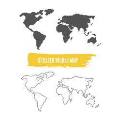 Stylized World Map