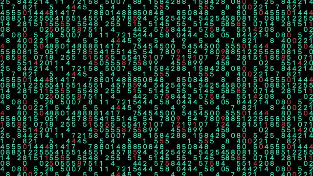 Digital numerical data grid background loops. Includes multi-color, single color and mono loops. Depicting random abstract data for use as technology backdrops.