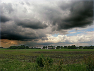 storm, sky, rural, landscape, countryside, dramatic, panorama, nature, country, yellow, weather,...