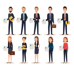 group of people human resources vector illustration design