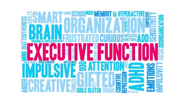 Executive Function ADHD Word Cloud