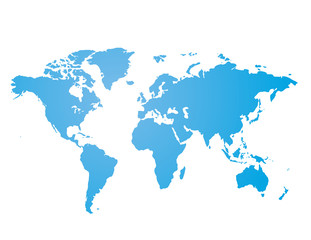 Fototapeta na wymiar Blue similar world map blank for infographic isolated on white background. Vector illustration