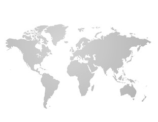 Fototapeta na wymiar Gray similar world map blank for infographic isolated on white background. Vector illustration