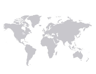 Fototapeta na wymiar Gray similar world map blank for infographic isolated on white background. Vector illustration