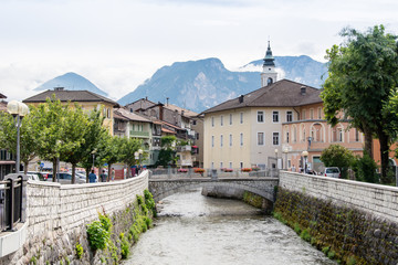 The Brenta river in Borgo Valsugana in Trentino-Alto Adige/Südtirol region , Italy