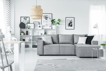 White studio with gallery