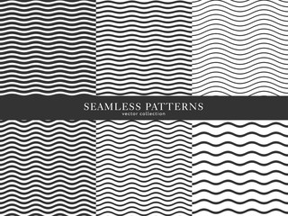 Waves geometric seamless patterns