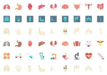Medicine flat icon vector pack