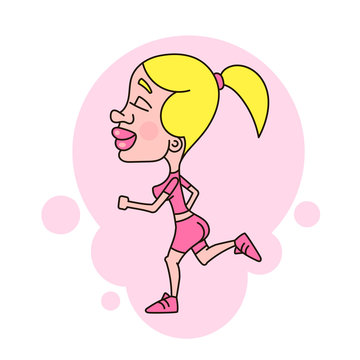 Fitness running girl.