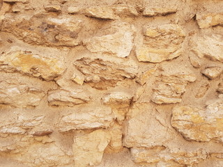 Pared de piedras de una iglesia