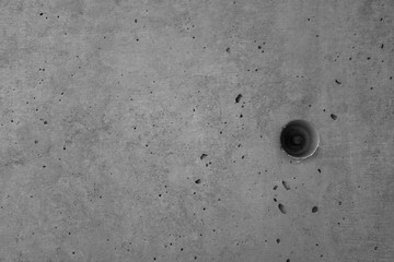 Gray concrete wall, abstract texture background, with diamond drill marks