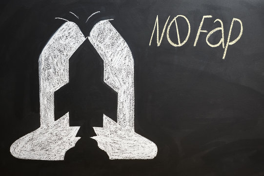 A cardboard rocket with the inscription "No Fap"