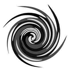 Decorative abstract spiral with illusion of rotation