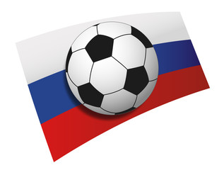 Fototapeta premium Russlandflagge Fußball