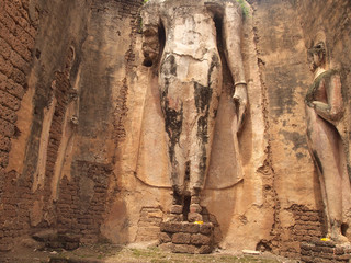 Ruins of ancient temples at Sukhothai Historical Park, Thailand