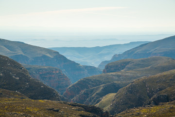 canyons, going in to the mist