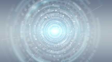 Digital network connection interface 3D rendering