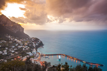Capri vibrant dusk
