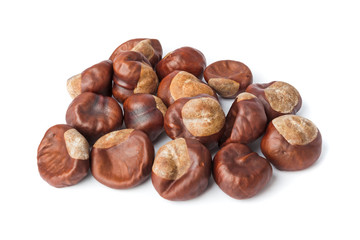 Ripe chestnuts